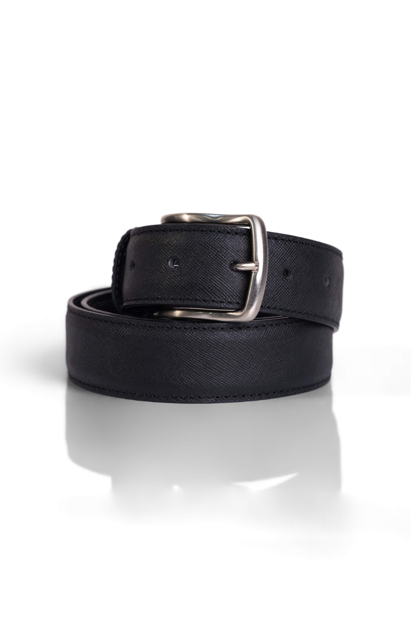 Bernini Textured Genuine Leather Belt