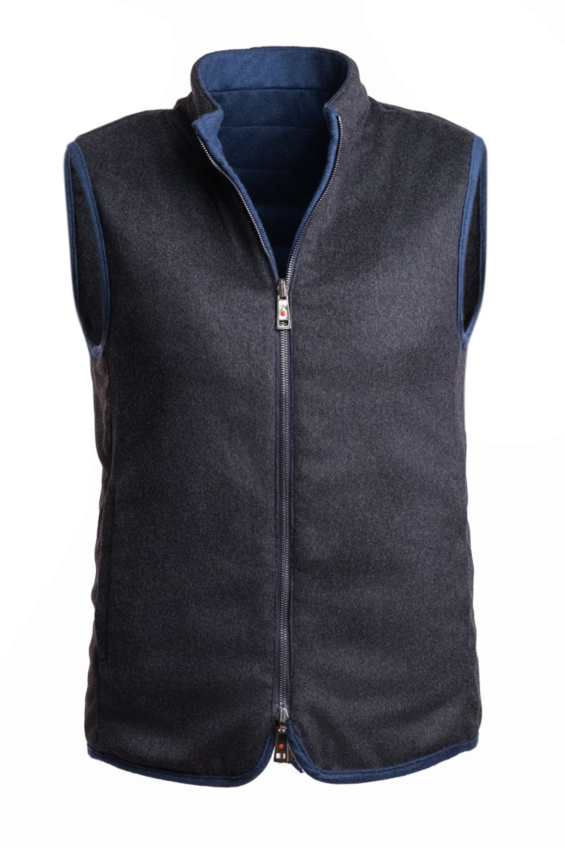 Kired by Kiton REA Cashmere Reversible Vest
