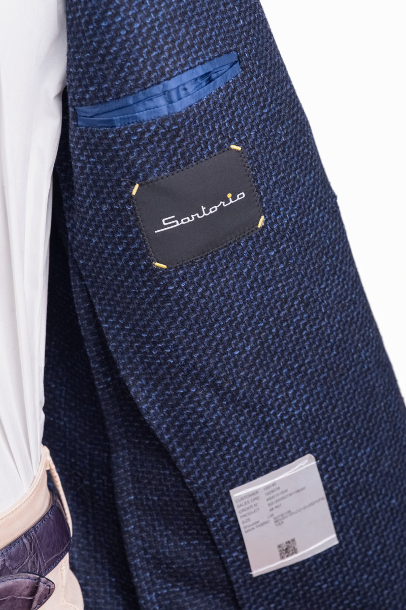 Sartorio Woven Virgin Wool-Cotton-Silk Sport Jacket