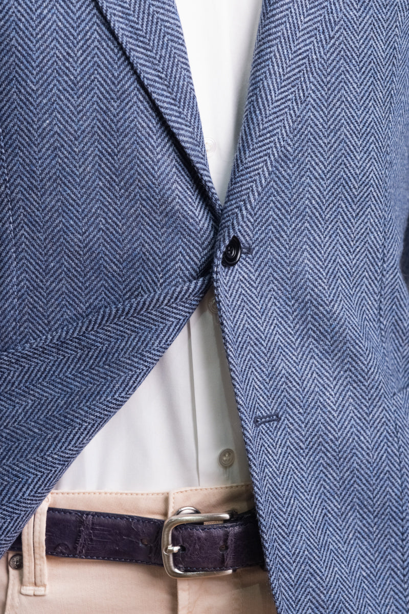 Sartorio Herringbone Virgin Wool Sport Jacket