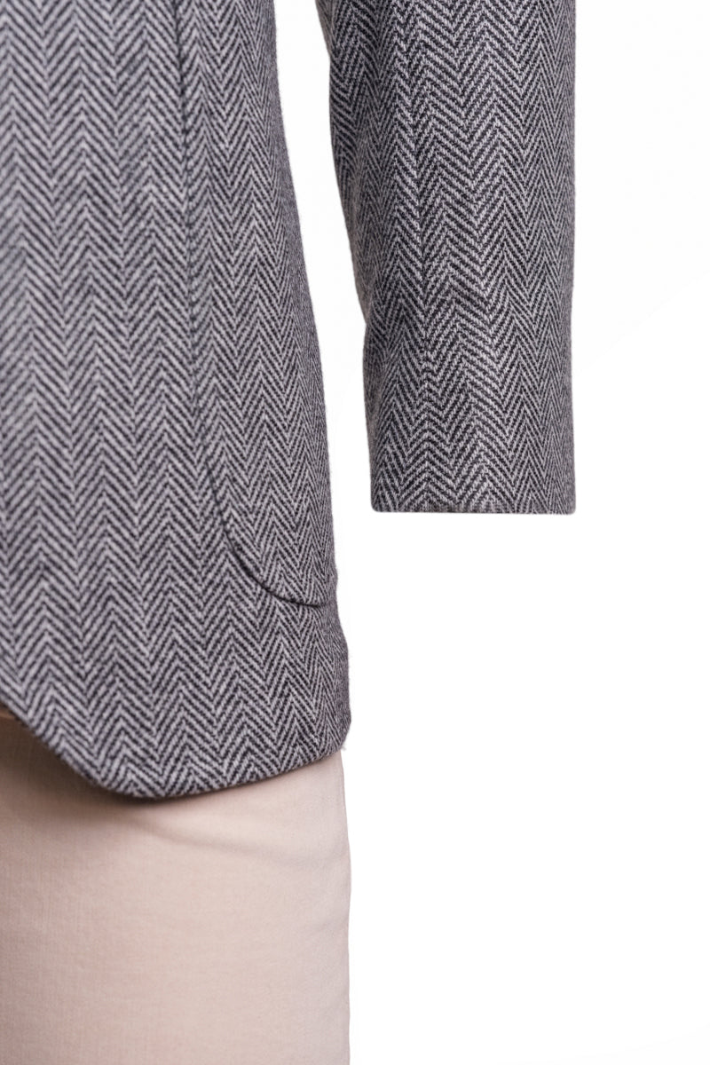 Sartorio Herringbone Virgin Wool-Silk-Cotton Sport Jacket