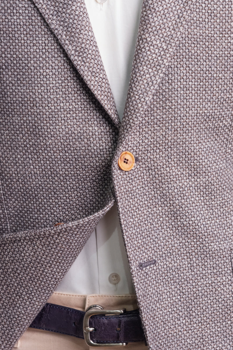 Sartorio Birdseye Virgin Wool-Silk-Cotton Sport Jacket