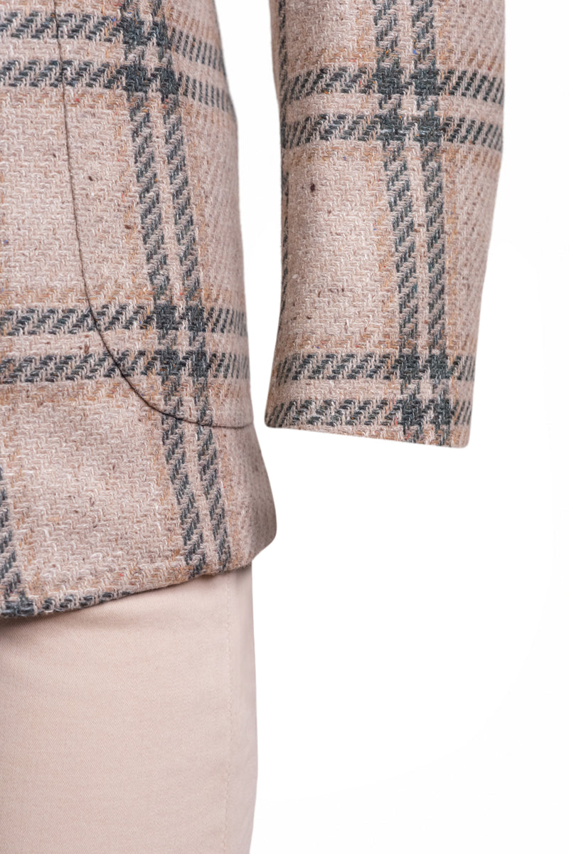 Sartorio Double-Windowpane Virgin Wool-Silk-Linen Sport Jacket
