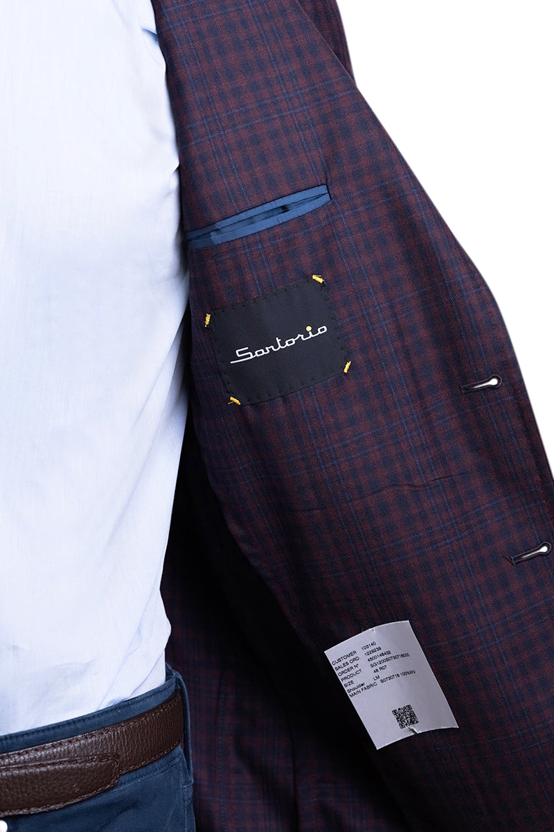Sartorio Checked Virgin Wool Sport Jacket