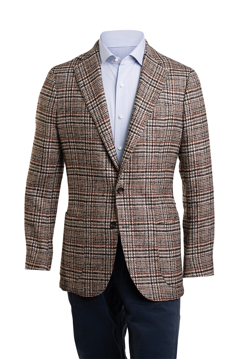 Sartorio Checked Wool-Alpaca Sport Jacket