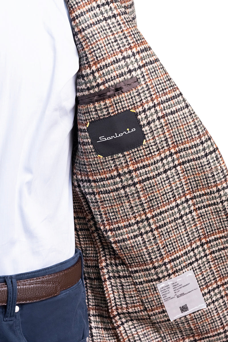 Sartorio Checked Wool-Alpaca Sport Jacket
