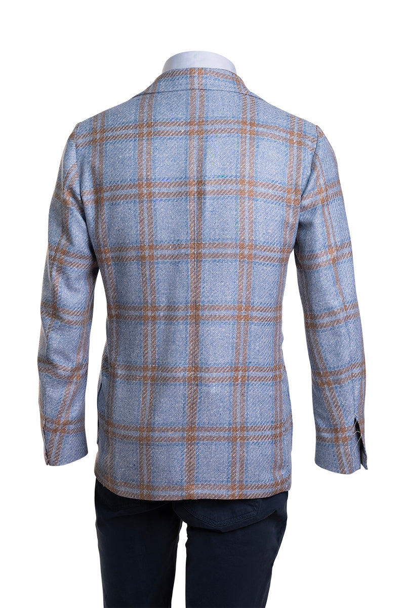 Sartorio Double Windowpane Virgin Wool-Silk Sport Jacket