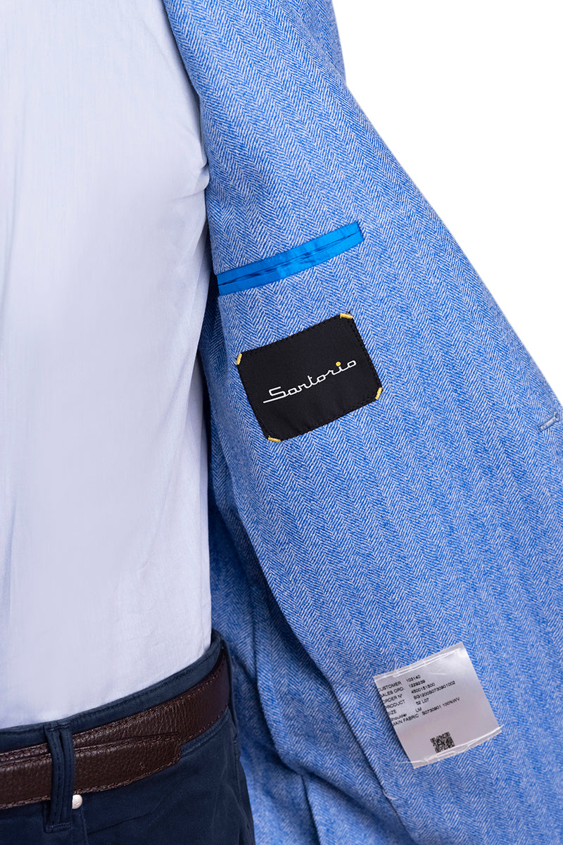 Sartorio Herringbone Virgin Wool Sport Jacket
