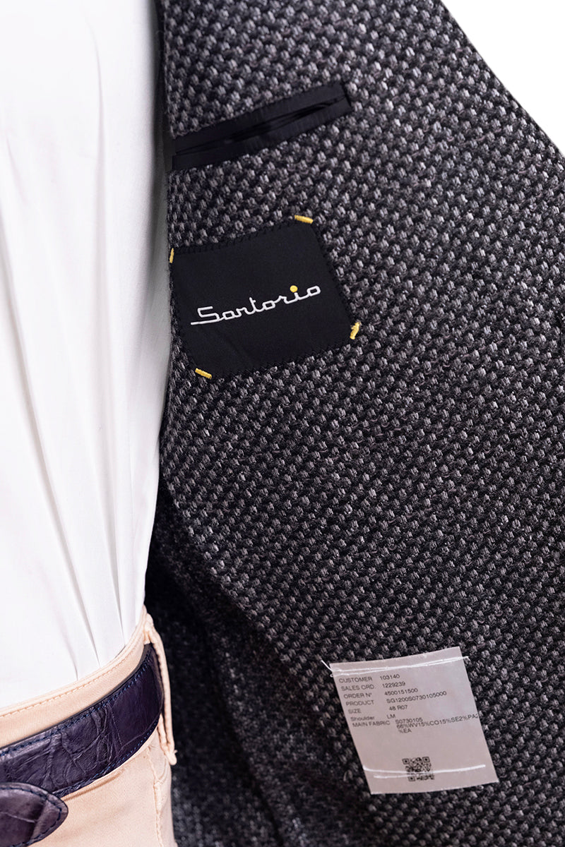 Sartorio Woven Virgin Wool-Cotton-Silk Sport Jacket