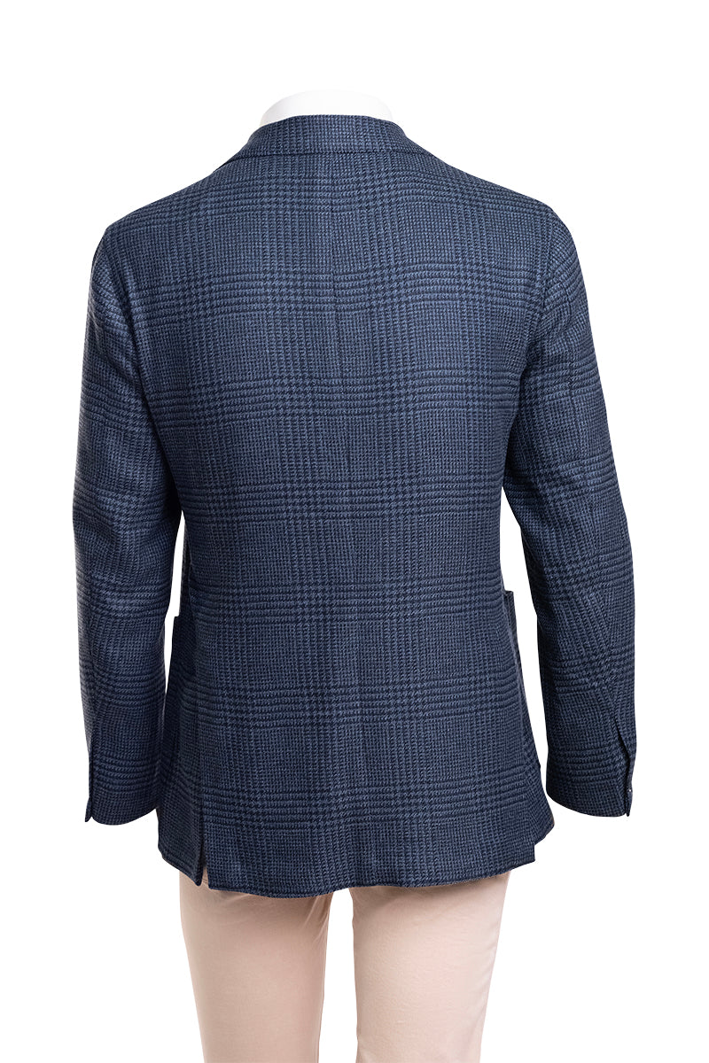 Sartorio Prince of Wales Wool-Cashmere Sport Jacket