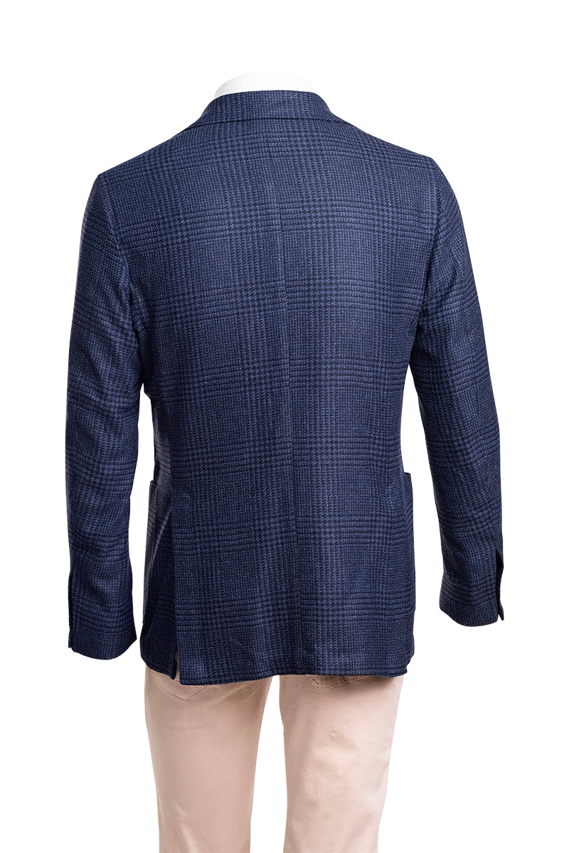Sartorio Prince of Wales Wool-Cashmere Sport Jacket