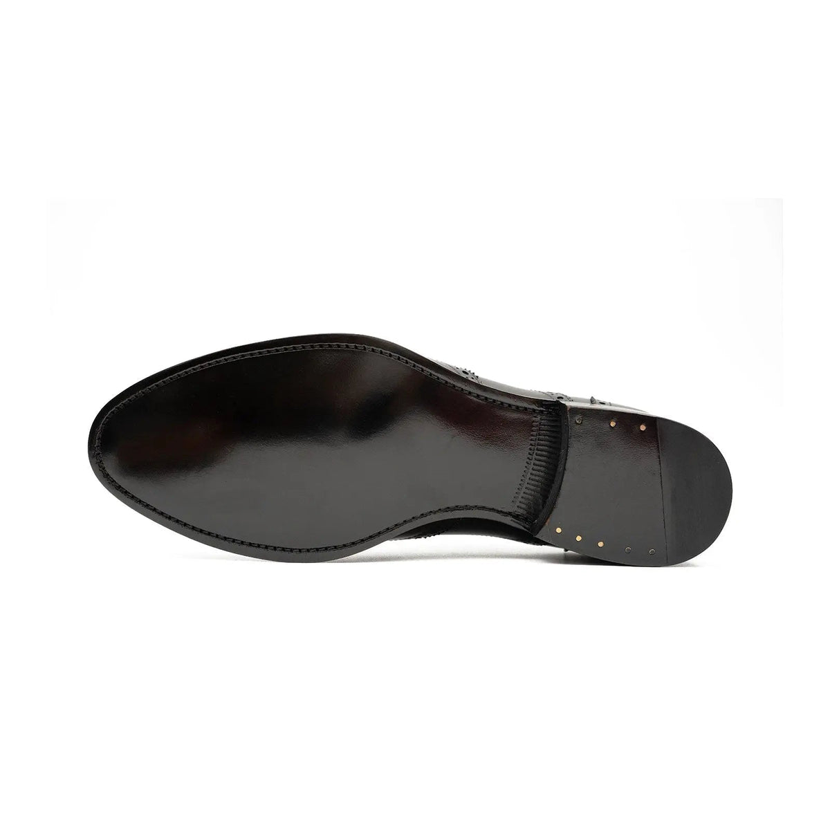 Black Men's Goodyear Welted Brogue Leather Shoes