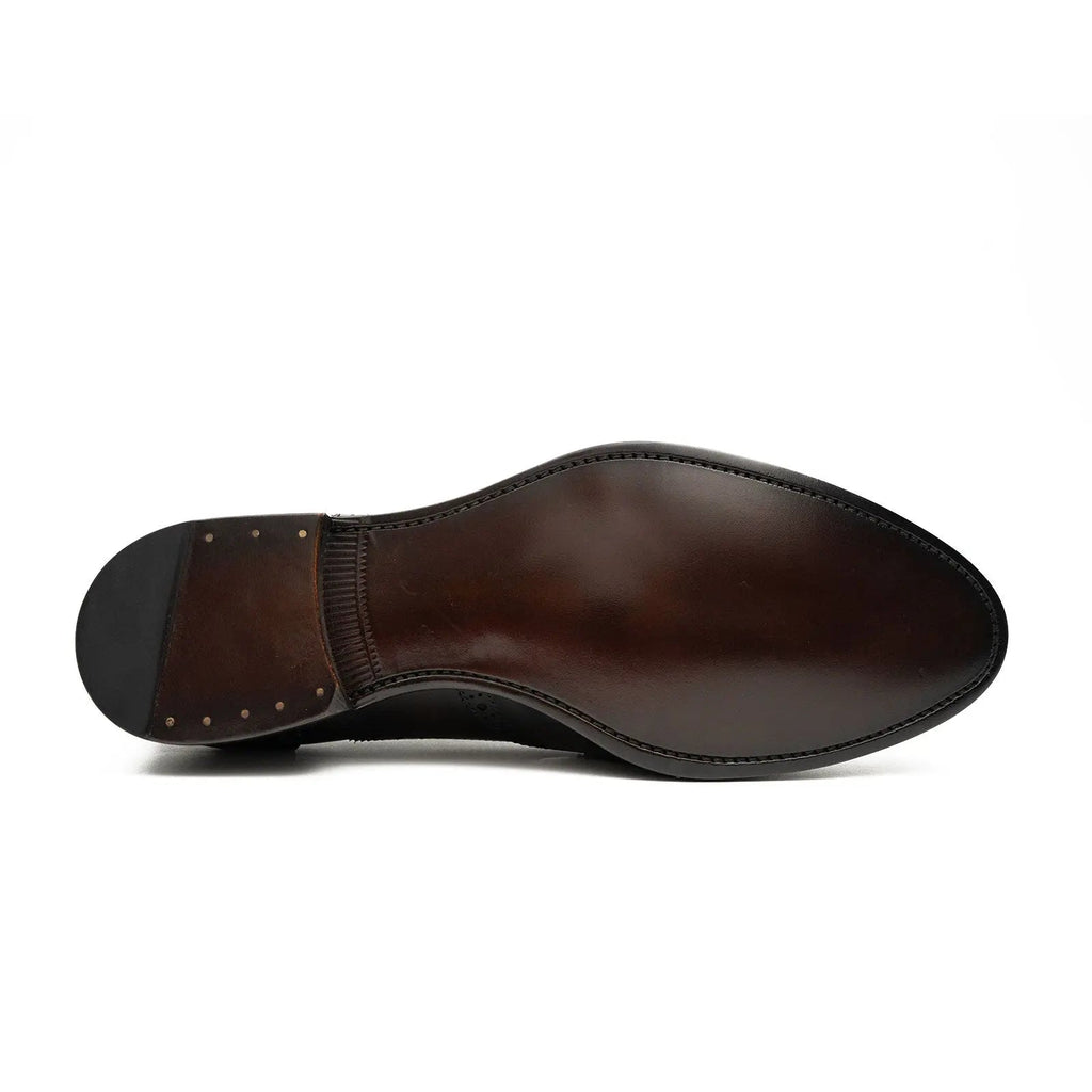 Brown Men's Goodyear Welted Brogue Leather Shoes