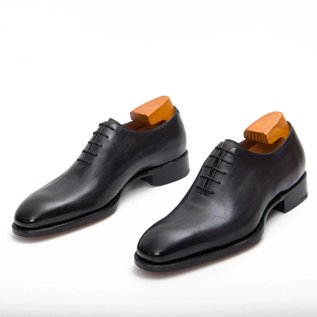 Seamless Goodyear Mens  Coffee Oxford Dress Shoes Lron Gray