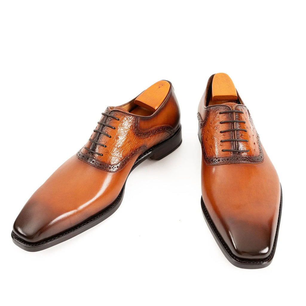 Goodyear Welted Oxford Shoes ostrich
