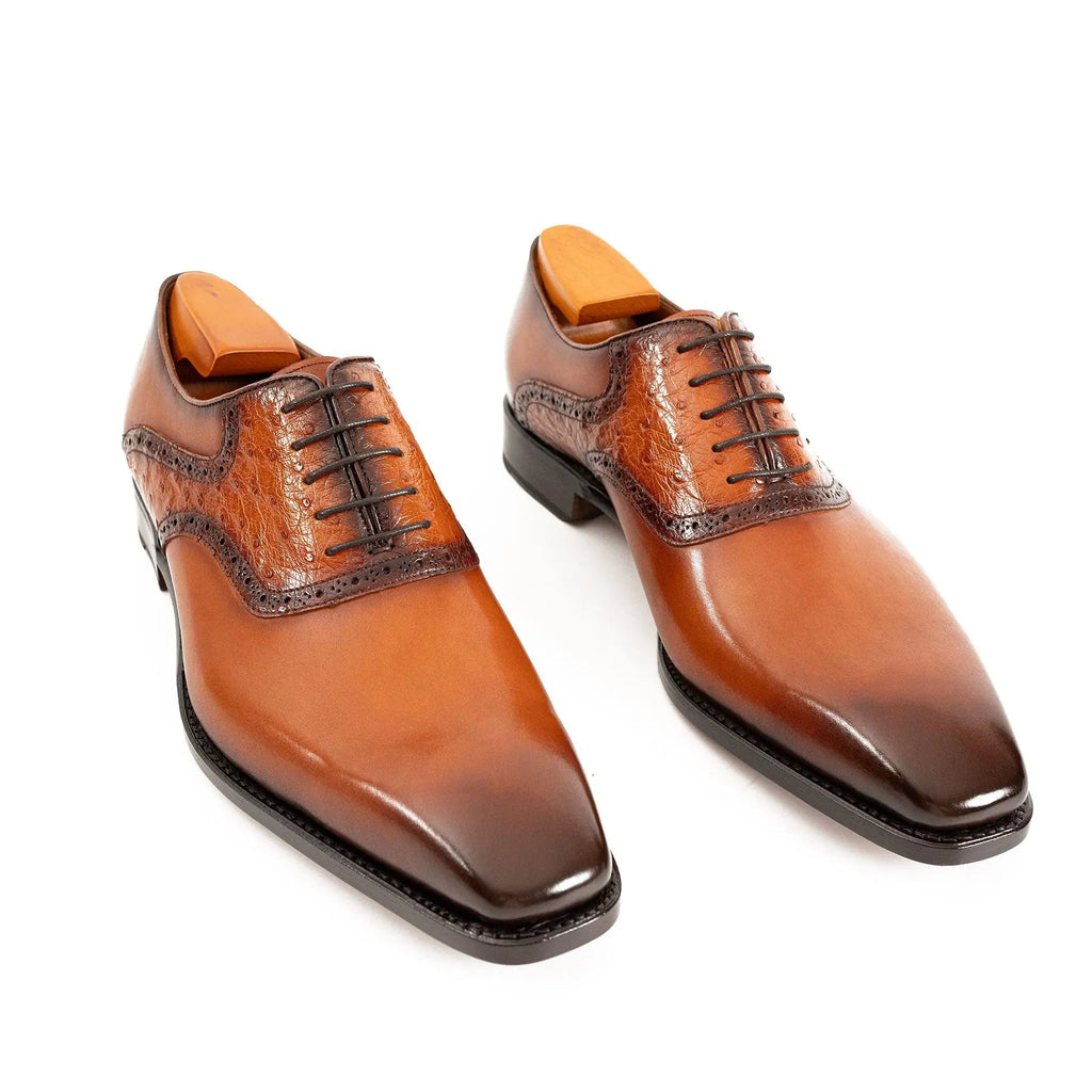 Goodyear Welted Oxford Shoes ostrich