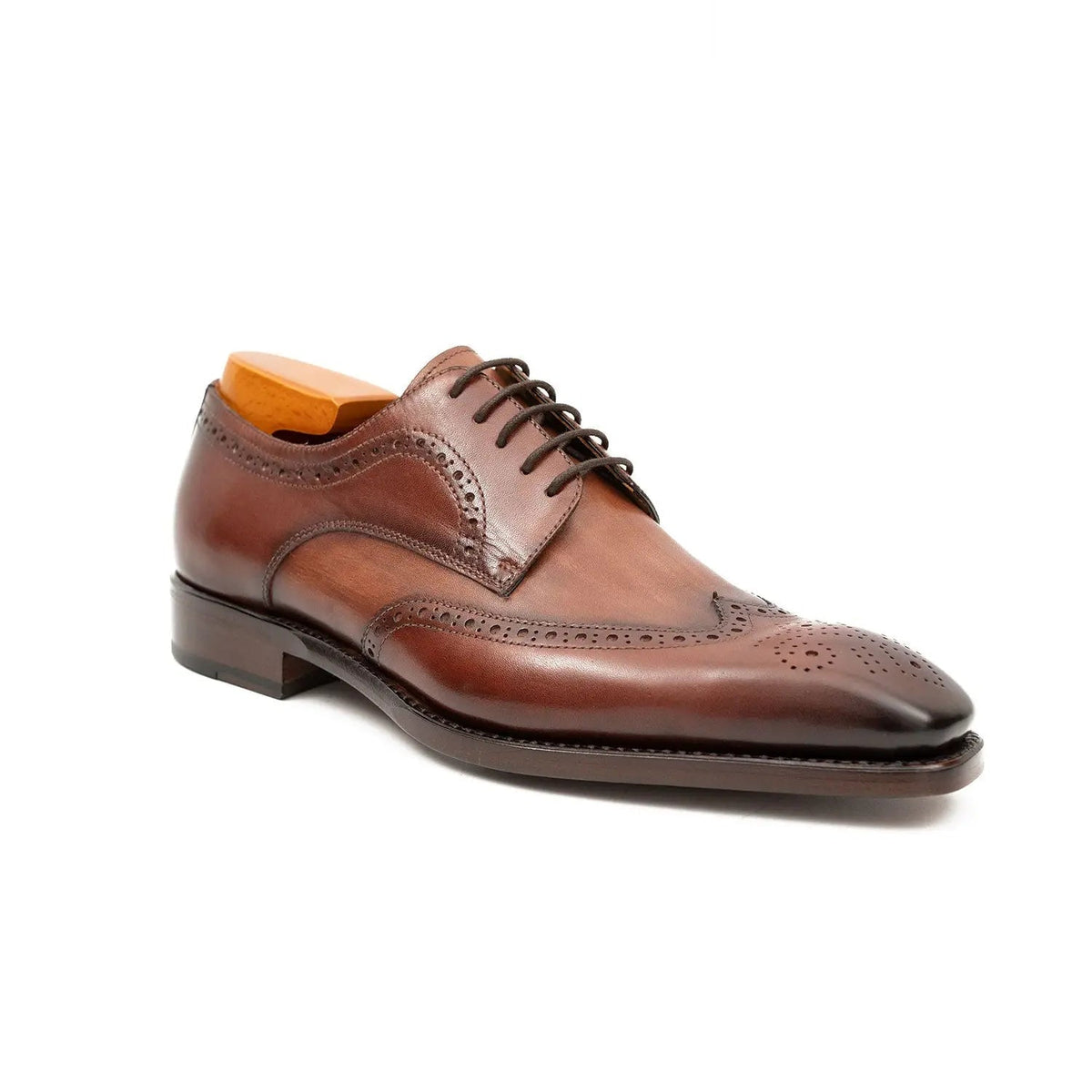 Goodyear welt derby shoes Brogue style Brown
