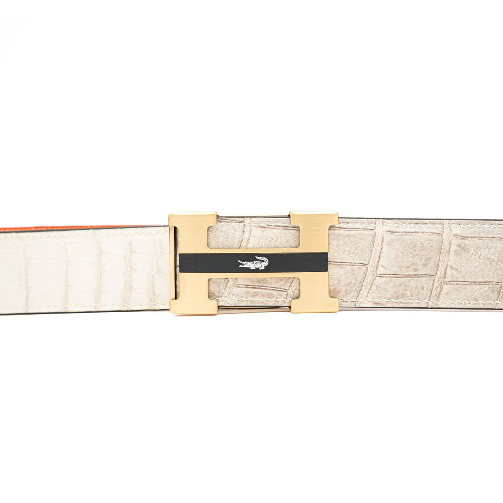 Handcrafted Alligator Leather Belts DVG108