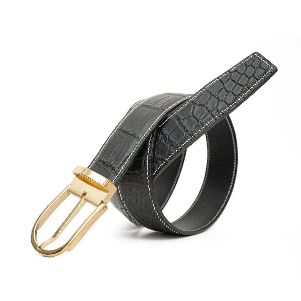 Handcrafted Alligator Leather Belts DVG304
