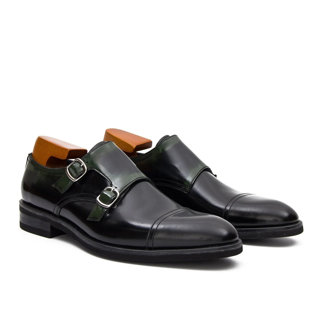 Goodyear Premium Double Monk Strap Shoes Green