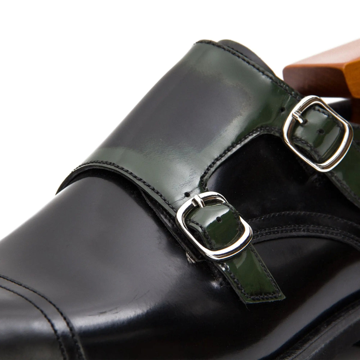 Goodyear Premium Double Monk Strap Shoes Green