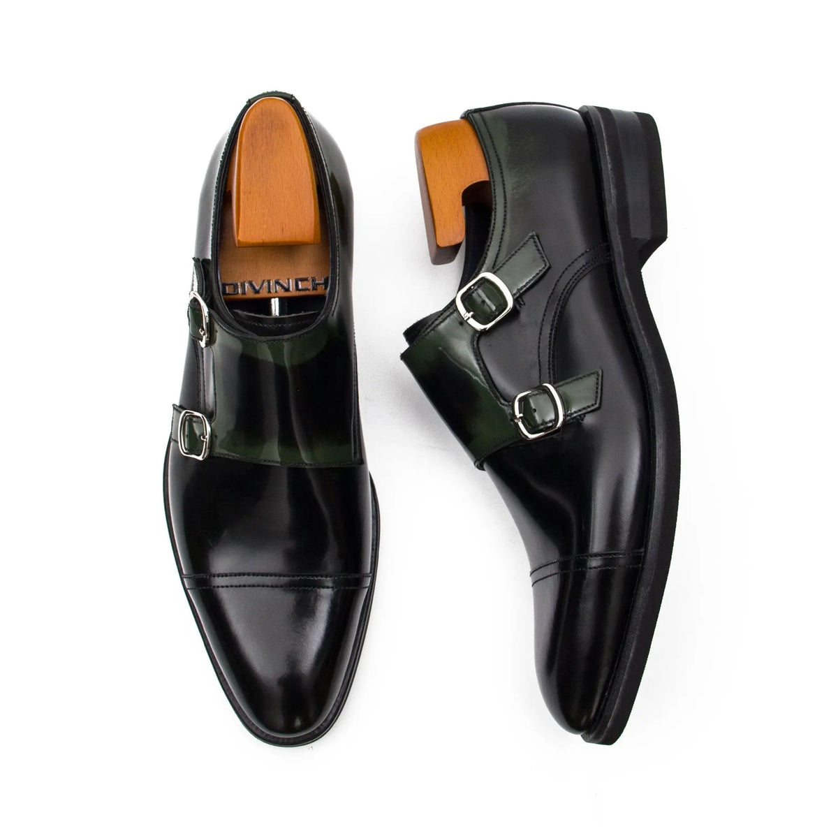 Goodyear Premium Double Monk Strap Shoes Green