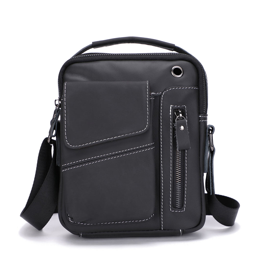 Men's Leather Imported First Layer Cowhide Vertical Men's Shoulder Bags