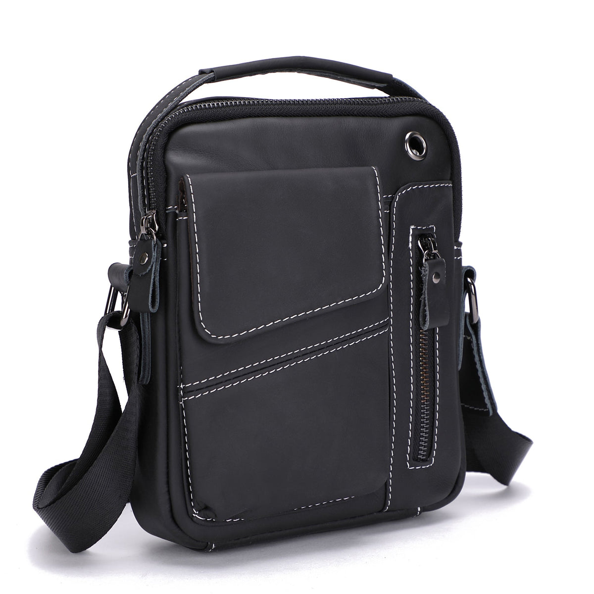 Men's Leather Imported First Layer Cowhide Vertical Men's Shoulder Bags
