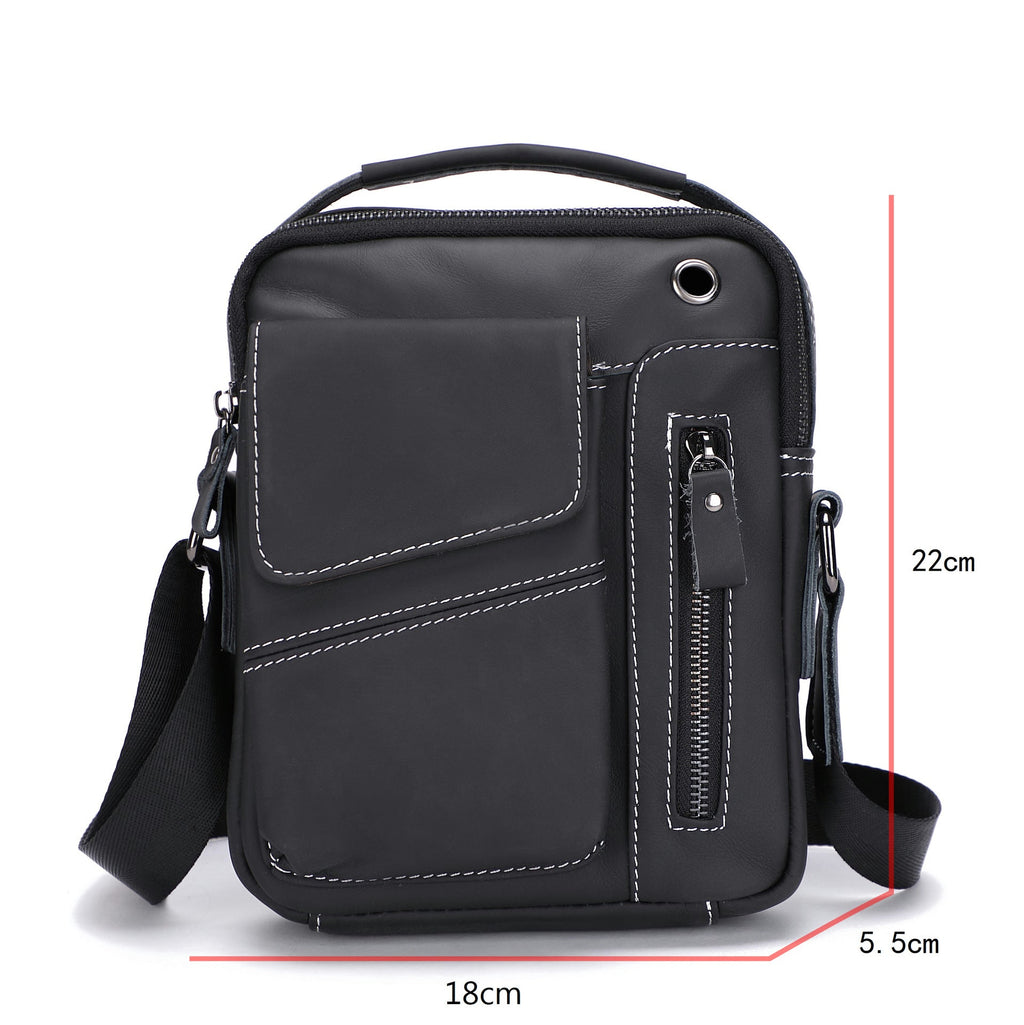 Men's Leather Imported First Layer Cowhide Vertical Men's Shoulder Bags