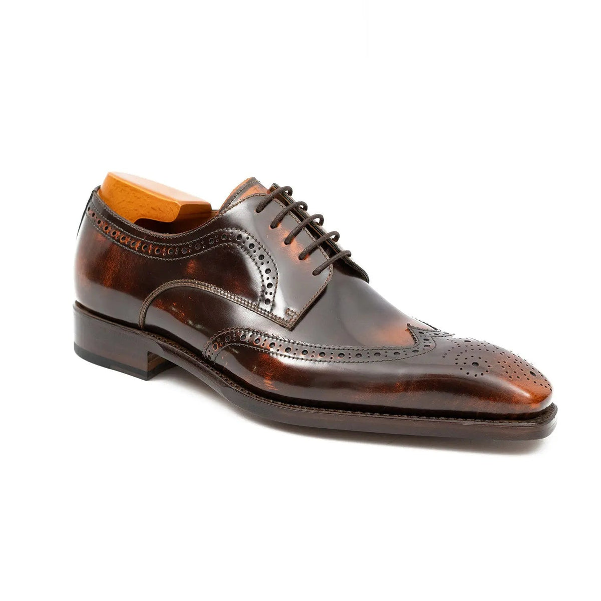 Patent leather goodyear welt dress shoes Brown