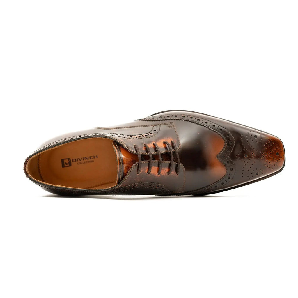 Patent leather goodyear welt dress shoes Brown
