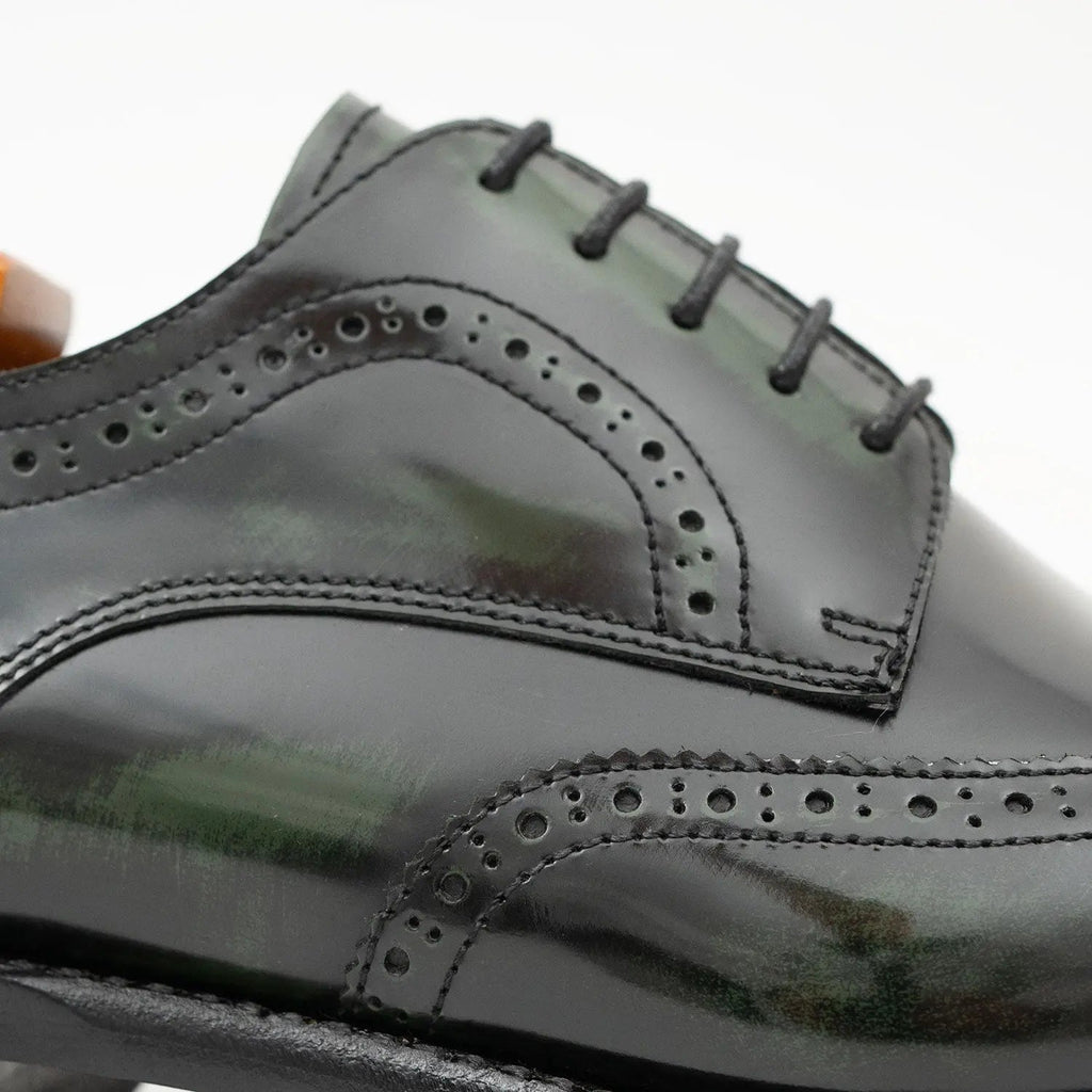 Patent leather goodyear welt dress shoes Green