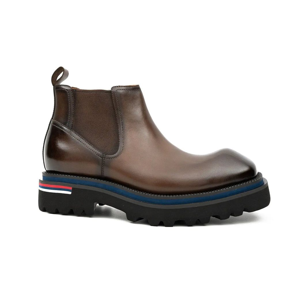 Premium Handcrafted Calfskin Chelsea Boots Brown