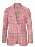 Sartorio Double-Windowpane Virgin Wool-Silk Sport Jacket