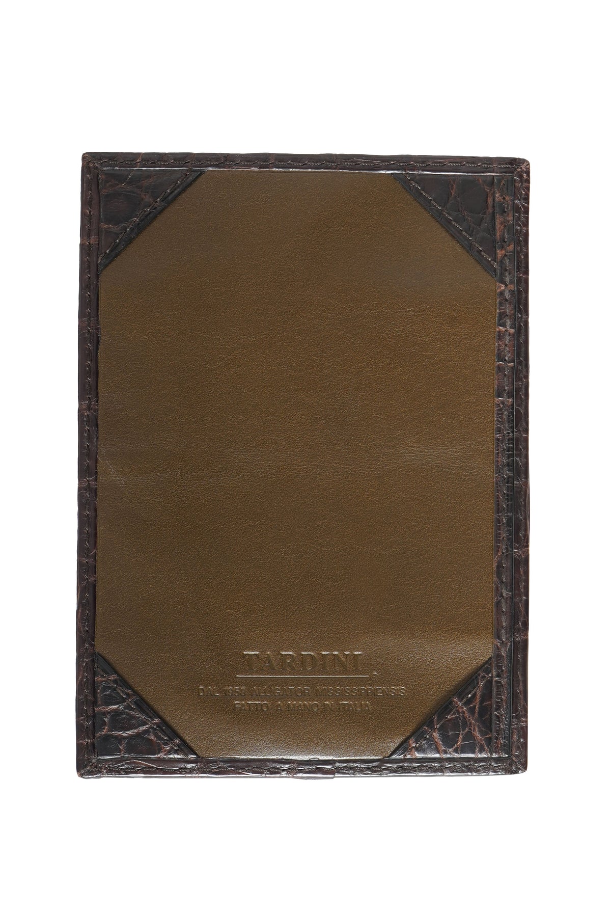 Tardini Full-Grain Calfskin-Alligator Leather Cardholder
