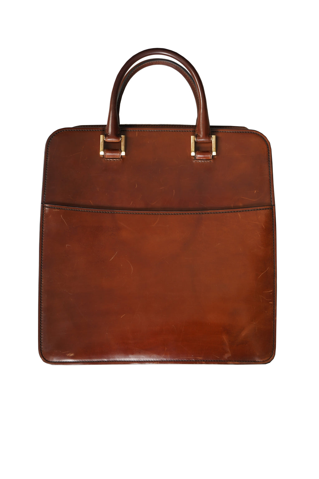 Tardini Shell Cordovan Slim Business Briefcase