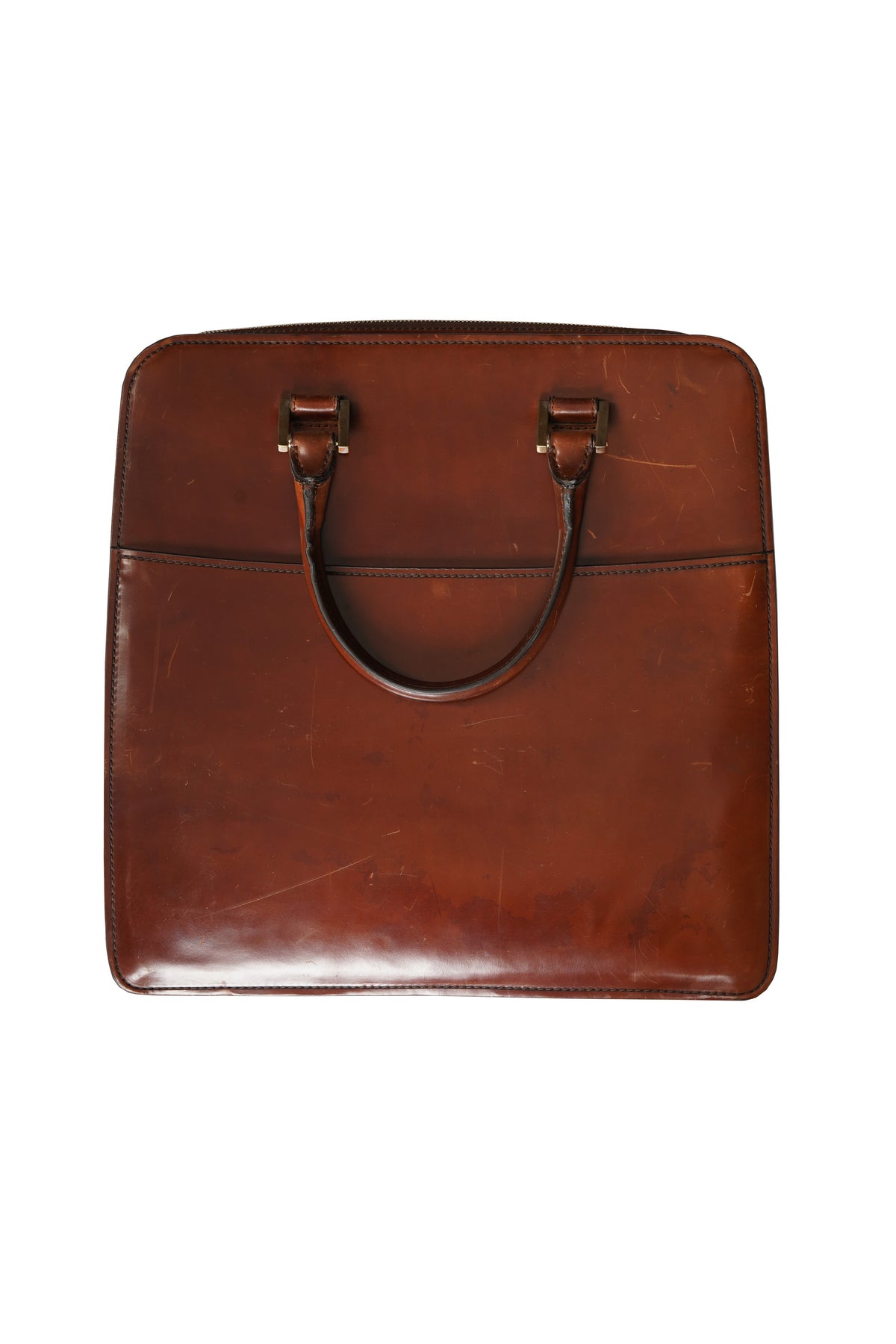 Tardini Shell Cordovan Slim Business Briefcase