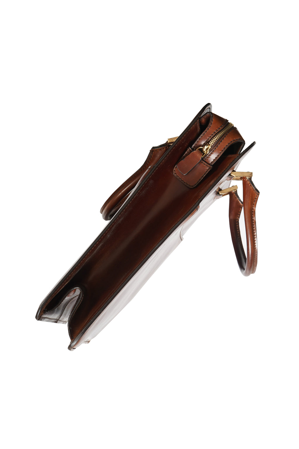 Tardini Shell Cordovan Slim Business Briefcase