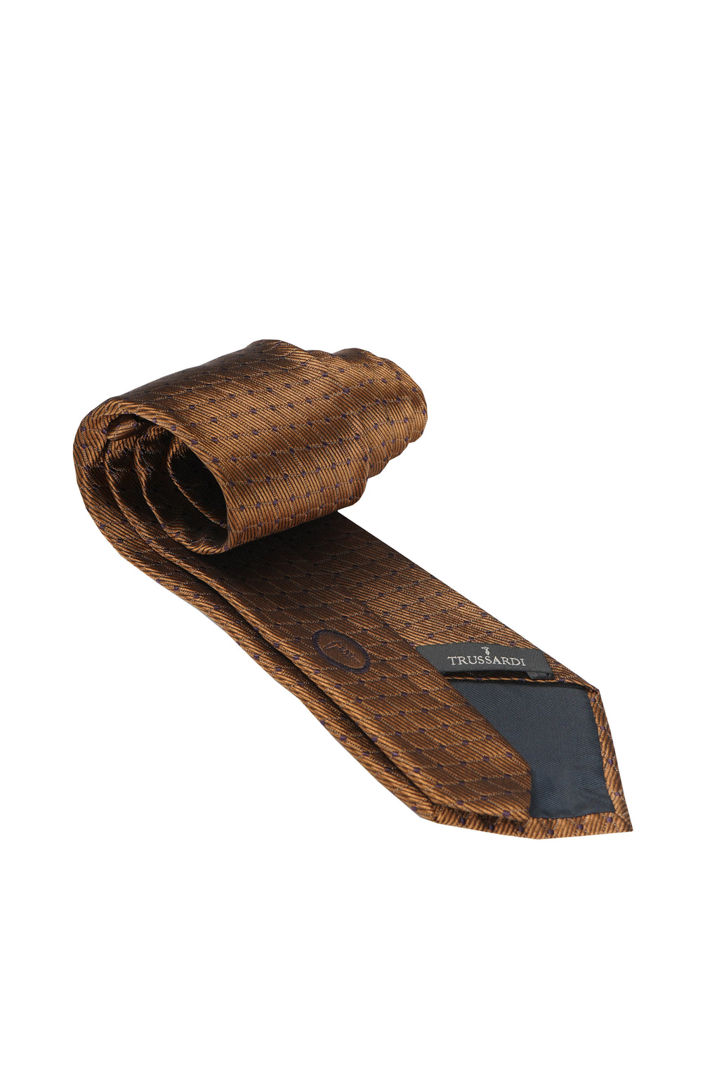 Trussardi Honeycomb-Micro Polka Dot Silk Tie