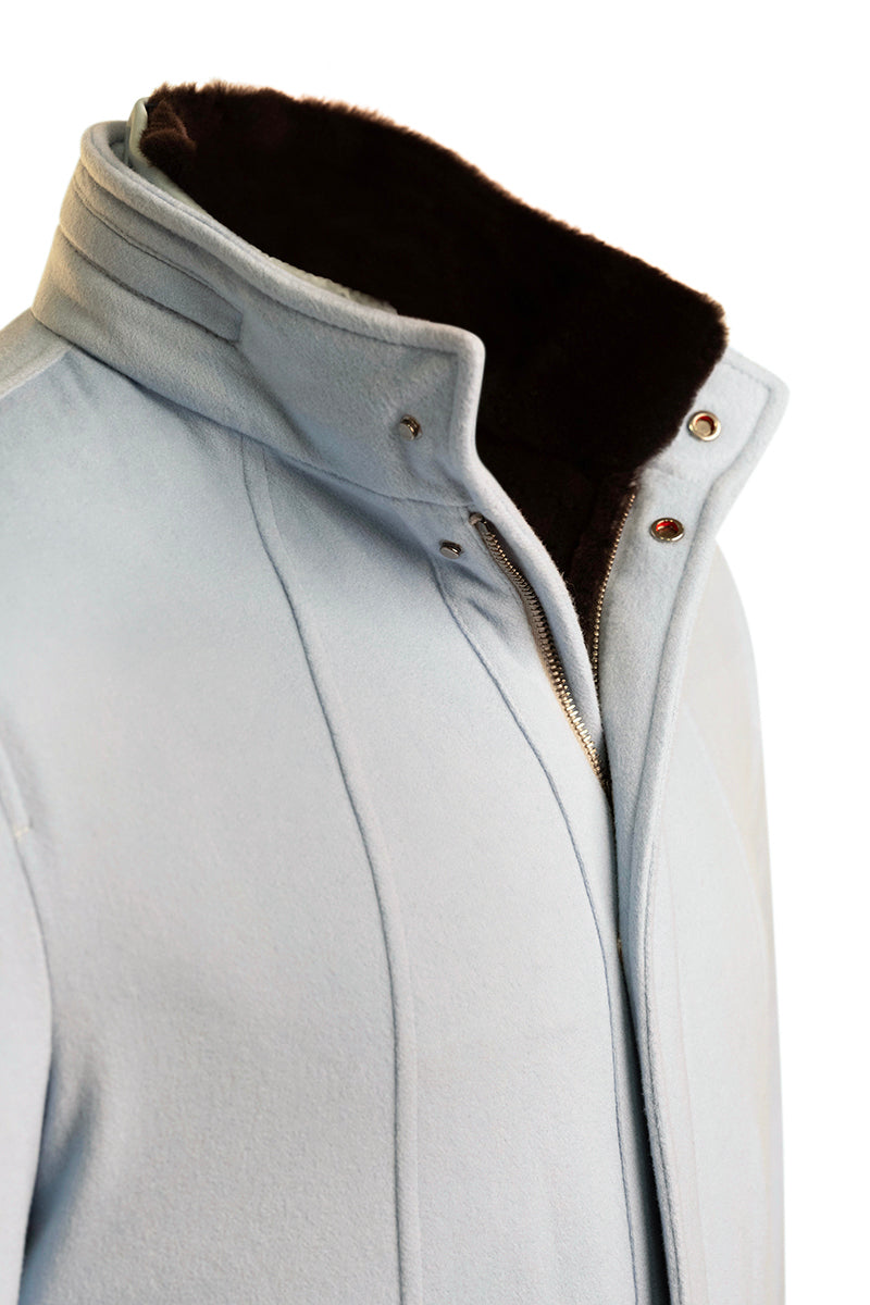 Kired by Kiton KONE Cashmere-Mink Fur Overcoat