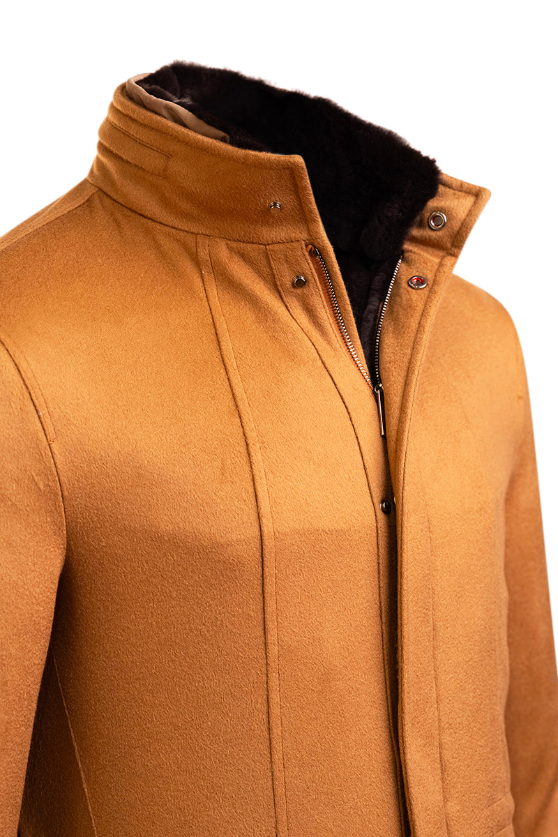 Kired by Kiton KONE Cashmere-Mink Fur Overcoat