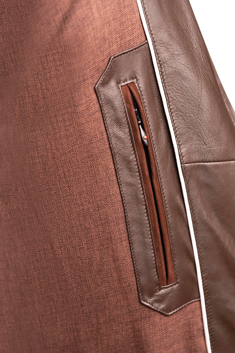 Kired by Kiton INN Lambskin-Virgin Wool Bomber