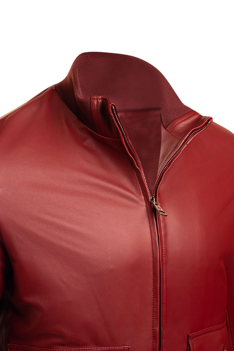 Kired by Kiton INN Lambskin-Virgin Wool Bomber