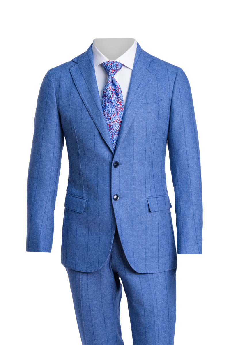 Sartorio Pinstripe Virgin Wool-Cotton-Cashmere Suit
