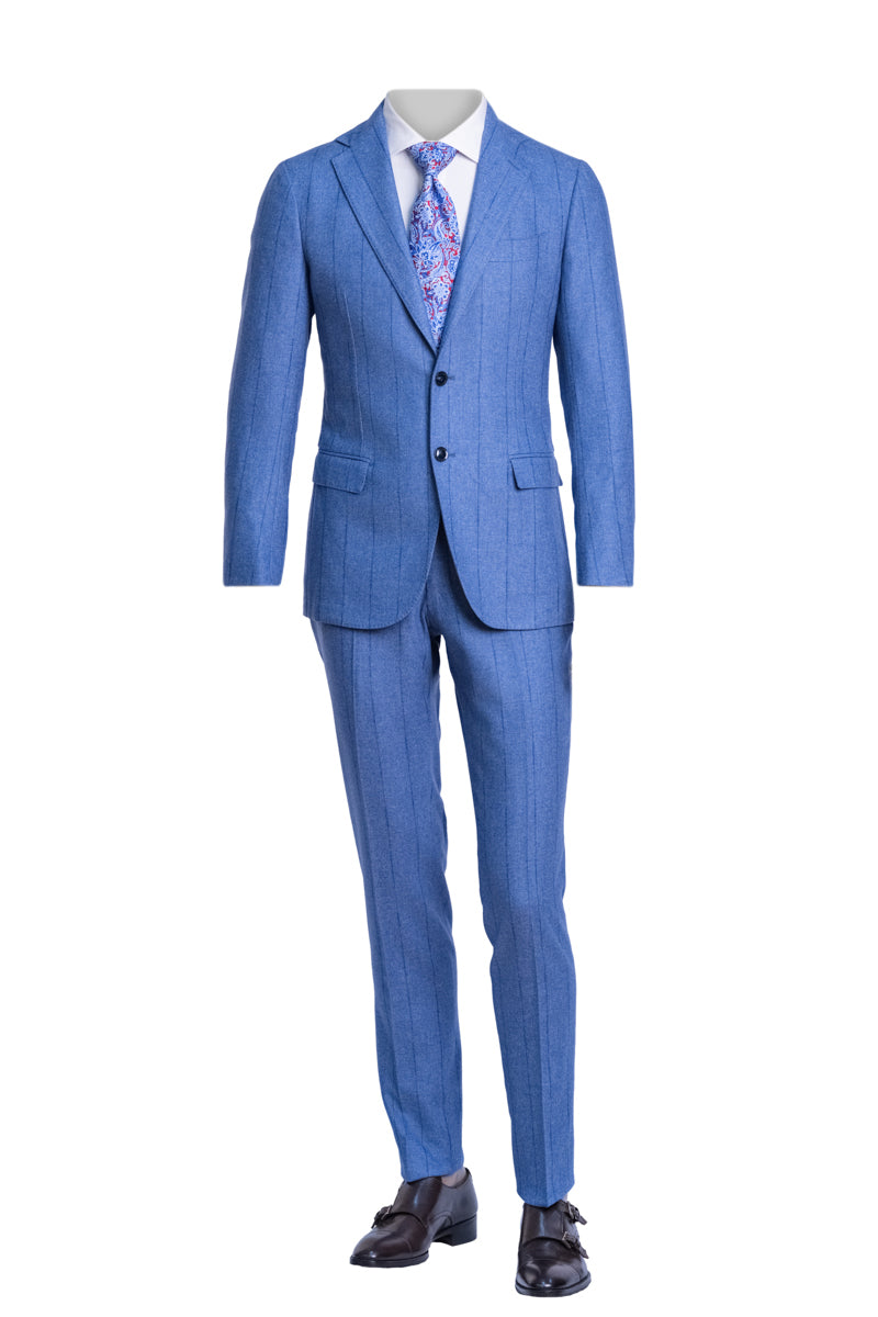 Sartorio Pinstripe Virgin Wool-Cotton-Cashmere Suit