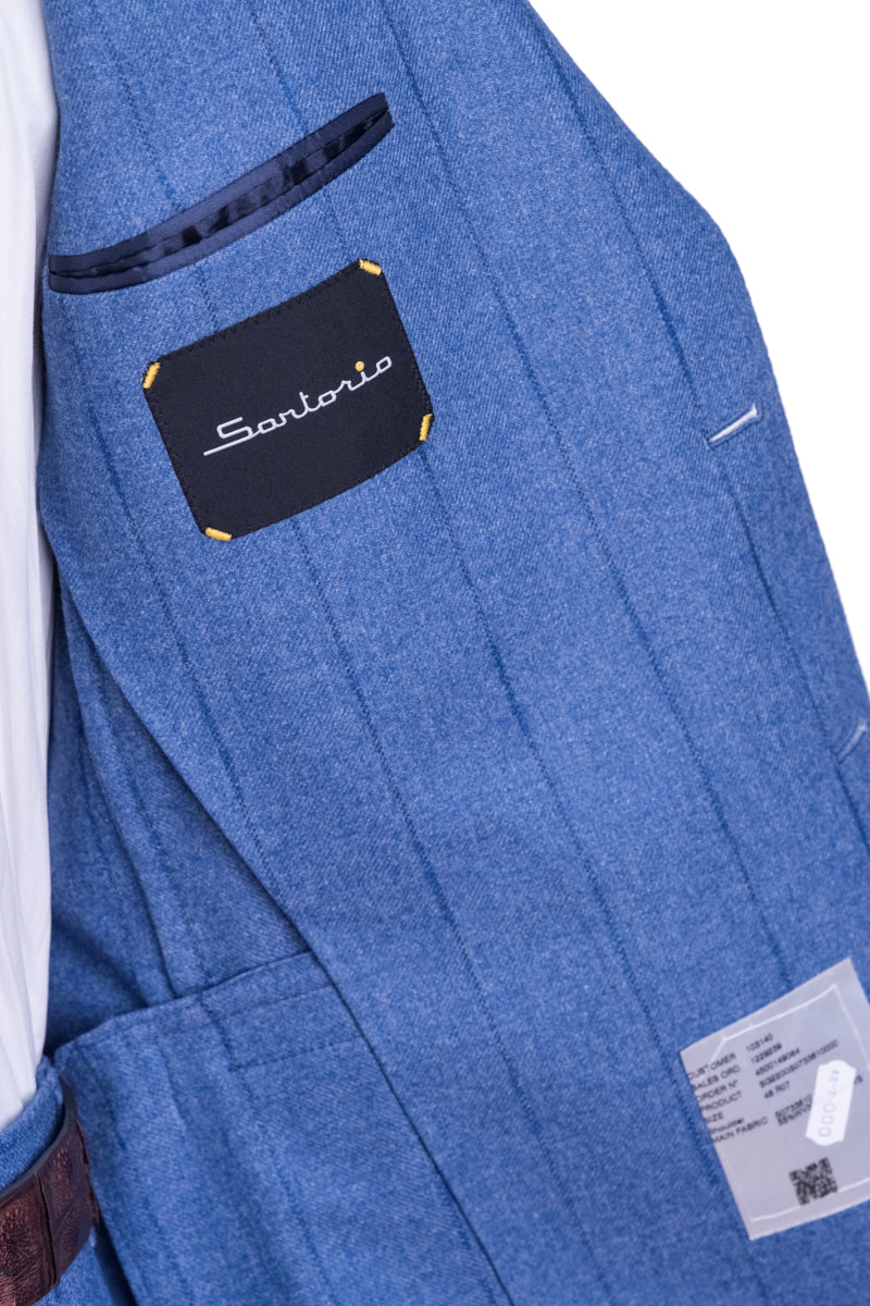 Sartorio Pinstripe Virgin Wool-Cotton-Cashmere Suit